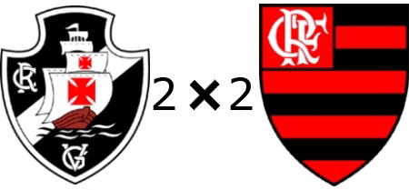 Tudo igual no amistoso - Vasco 2x2 Flamengo